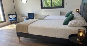 Chambre Emeraude en 2 lits séparés