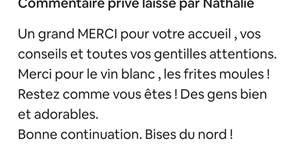 Avis privé Laissé sur AIRBNB