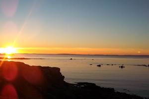 Coucher de soleil à l'île Segal à 150 m