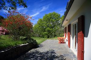 terrasse de notre maison  à  Ploulec'h