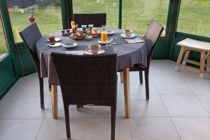 Petit déjeuner dans notre véranda