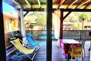 La terrasse de la chambre Restonica