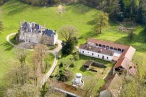 Château de la Caloterie et Gîte vus du ciel