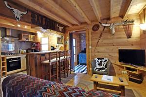 Salon "Vintage" Chalet Ouessant à Kerescar