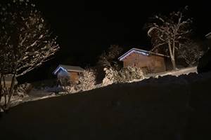 Les chalets d'Heidi de nuit