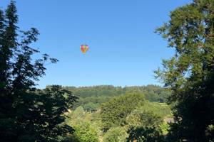 Jardin arrière, vue aérienne sur la Vallée de l'Amblève