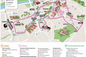 Navette gratuite devant la maison, du lundi au samedi (sauf jours fériés) de 8h30 à 19h10, un passage toutes les 20 min, arrêt à la demande