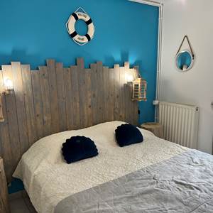 Chambre bord de mer lit 160x200