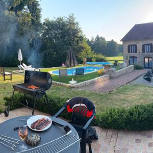 Terrasse gîte Le Bleuet