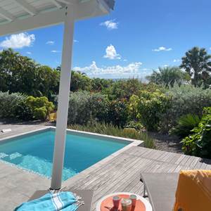Iguane House villa Corail piscine jardin vue mer
