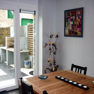 La terrasse et son barbecue