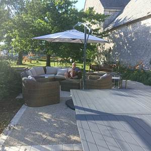 terrasse coté piscine