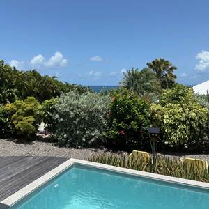 Iguane House villas & Micro Spa Villa Corail piscine et vue mer