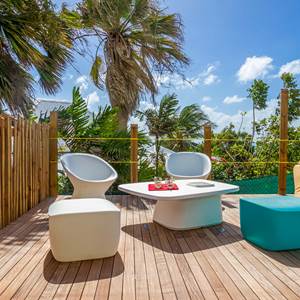 Iguane House villas & Micro Spa Suite Passion espace terrasse
