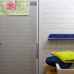 La salle de douche - lavabo - wc le tout privé pour la chambre Blanche