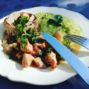 Veau à l'andouille de Guémené sur Scorff