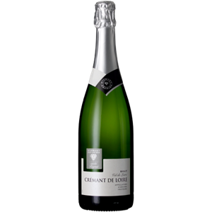 Bouteille de crémant et pétales de roses