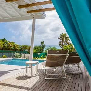 Iguane House villas & Micro Spa Villa Corail espace piscine et terrasses