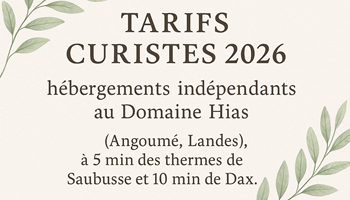 Séjours 3 semaines 2026 – Domaine Hias à Angoumé (Landes), entre Dax et Saubusse-photo-news