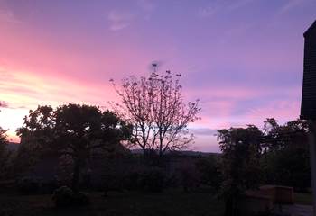 un coucher de soleil