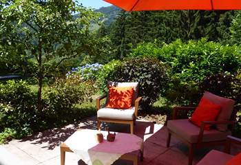 salon extérieur gite le Châtaignier