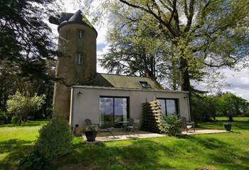 bâtiment principal vue arrière, moulin de La Retardière, Orvault, Loire Atlantique