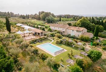 vue aérienne du mas des figues