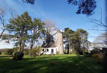 Jardin en hiver, moulin de La Retardière, Orvault, Loire Atlantique