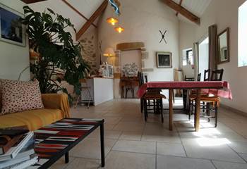 Pièce de vie, moulin de La Retardière, Orvault, Nantes métropole, Loire Atlantique, Pays de La loire