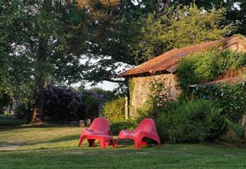 Ilot de détente dans le parc, moulin de La Retardière, Orvault, Nantes , Treillières, Sautron