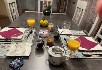 La table du petit-déjeuner