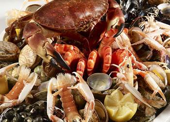 menu fruits de mer