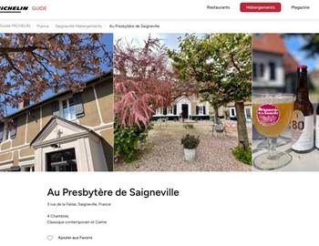 © Guide Michelin (site) et © Au Presbytère de Saigneville (photos)