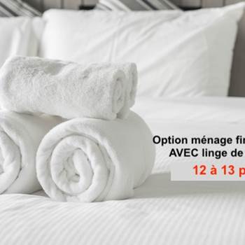 draps et serviettes 12 à 13 pers-options