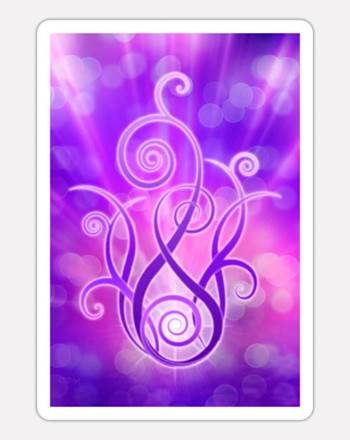 DESSIN FLAMME VIOLETTE