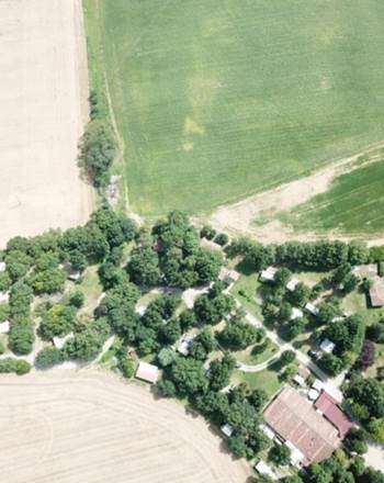 Vue aérienne du camping