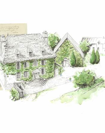 Vue aérienne de la maison