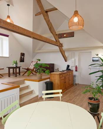Le Gite du Pressoir - Salon en estrade