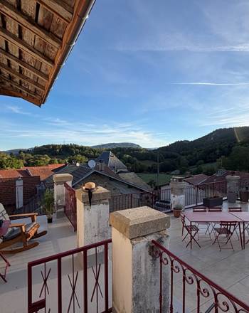 Terrasse au gite d'Amédée