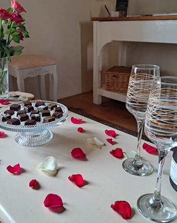 Le Logis du Meunier : pack romantique disponible sur demande en supplément