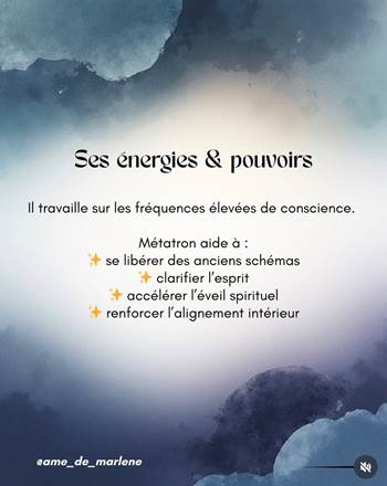 energie et pouvoirs de Metatron