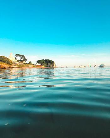 L'Odet depuis la plage du Coq