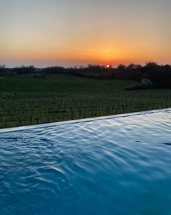 piscine soir
