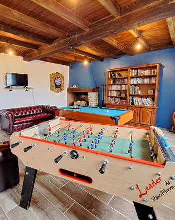 Le Moulin Etourneau - La Villa des Lettres, gîte de caractère et spacieux pour 14 personnes- salle de jeux