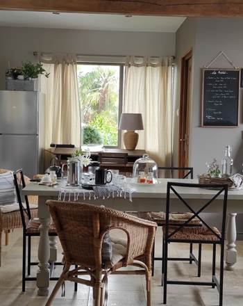 cuisine du gîte de charme ou petit déjeuner, déjeuner, dîner
