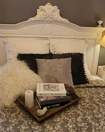Chambre Ardoise et Craie Vue du Lit