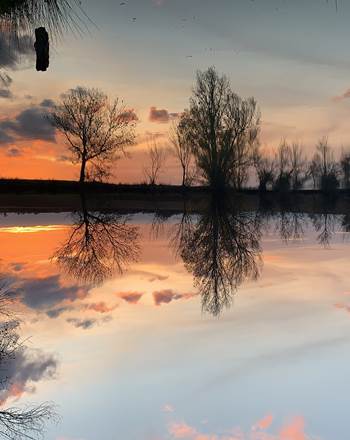 Coucher de soleil  de notre lac