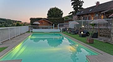 Piscine vue de nuit