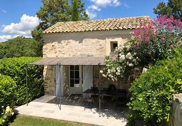 La terrasse privative du gîte