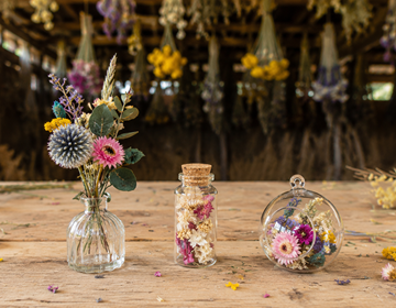 Ateliers créatifs fleurs séchées Terralya